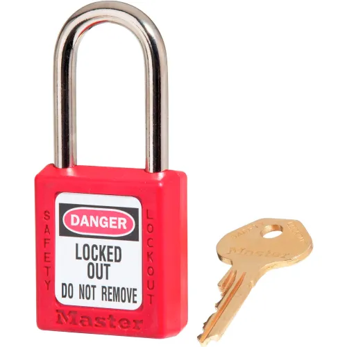 Master Lock  Safety 410 Series Zenex™ Thermoplastic Padlock, Red