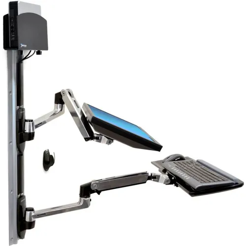 Ergotron® 45-253-026 LX Wall Mount System with Small CPU Holder