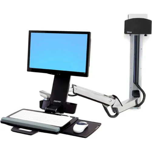 Ergotron® StyleView® Sit-Stand Combo System with Small CPU