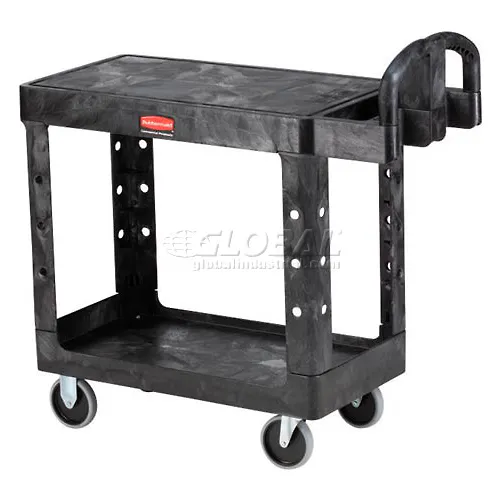 Rubbermaid® Plastic Flat Top Utility Cart, 2 Shelf, 54Lx25W, 5