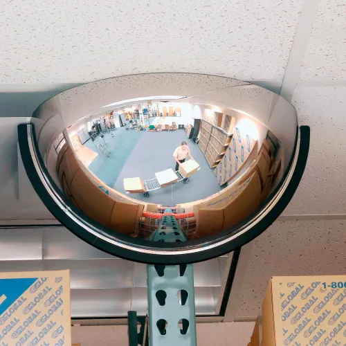 Specchio Convesso Di Sicurezza A Mezza Cupola 50 Cm - Angolo Visivo 180°, Acrilico Infrangibile, Per Parcheggi, Negozi, Magazzini