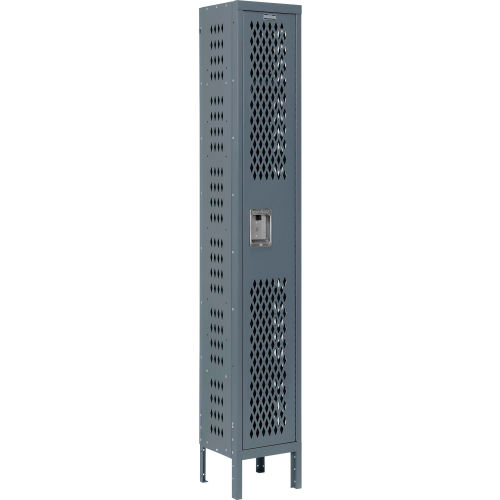 Infinity Heavy Duty Ventilated Steel Locker, Single Tier, 1-Wide, 12x12x72, Unas