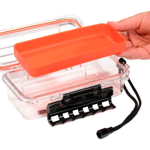 Plano Guide Series Airtight & Waterproof Storage Case, 9L x 4-7/8W x 3H,  Orange