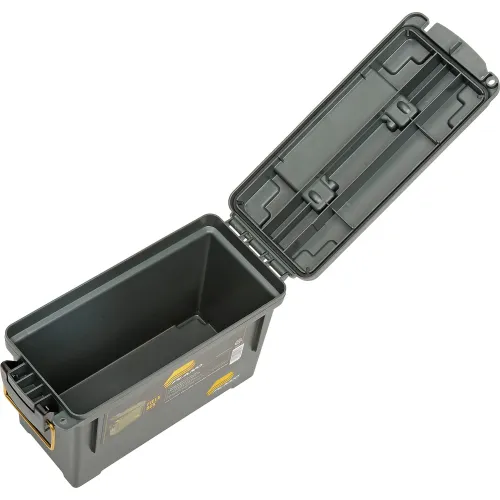 BRAND NEW green / black / gray ammo box plastic holds 6-8 boxes of ammo