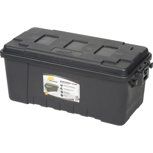 Plano Sportsman's Trunk, Black, 68-Quart Lockable Plastic Storage Box