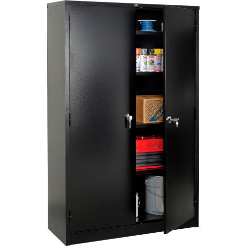 Paramount® Storage Cabinet Easy Assembly 48X18X78 Black