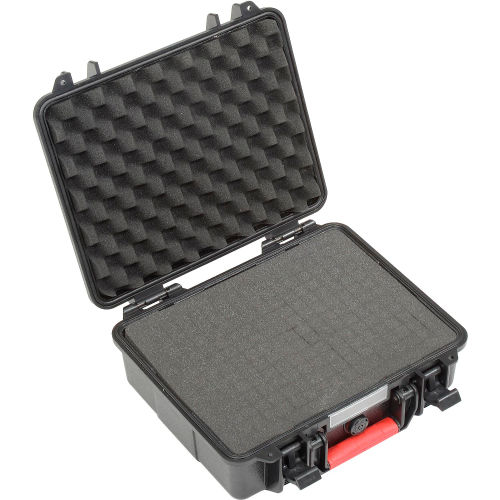 Global Waterproof Hard Case W/Pinch Tear Foam 11 L x 9-11/16 W x 4-11/64 H, Black