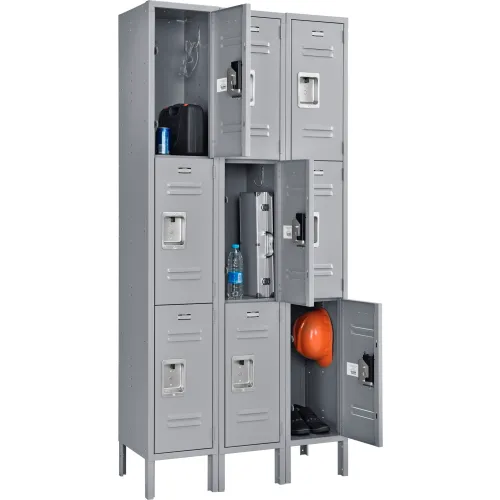 Global Industrial™ Infinity® 3-Tier 9 Door Locker, 36