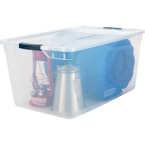  Rubbermaid Cleverstore 95 Quart Clear Stackable Large