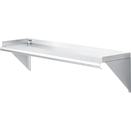 Wall Mounted Shelves: Stainless Steel, Two Brackets, BL-WS - Cleanroom World