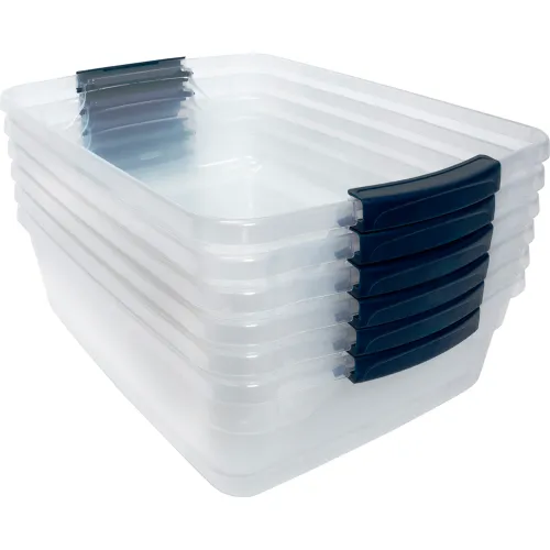 Rubbermaid Cleverstore 16 qt. Plastic Storage Tote Container with