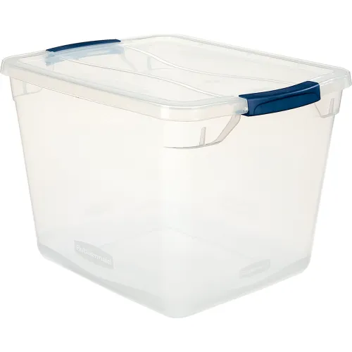 Rubbermaid® Cleverstore™ Clear Latching Storage Tote w/Lid 30 Quart 16 ...