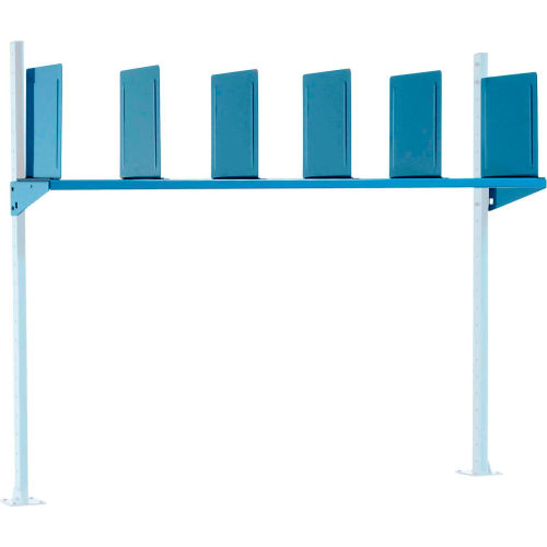 Global Industrial™ Upright Kit With Upper Shelf & Dividers For 60inW Workbench-Blue
																			