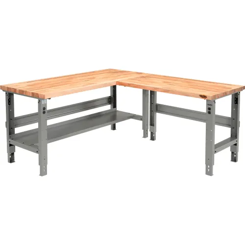 Global Industrial™ L-Shaped Workbench, 72 x 78