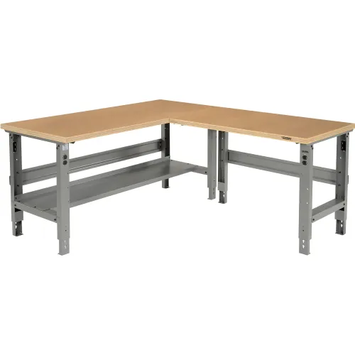Global Industrial™ L-Shaped Workbench, 72 x 78