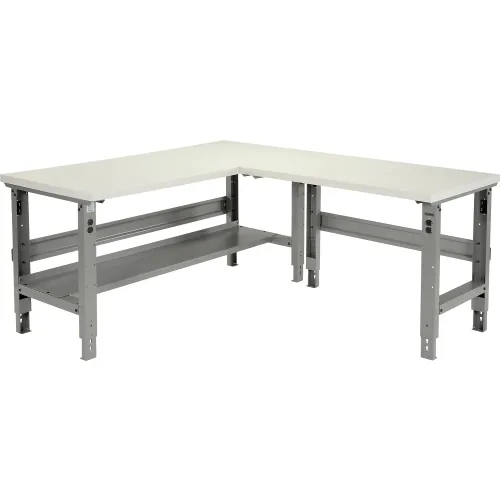 Global Industrial™ L-Shaped Workbench, 72 x 78