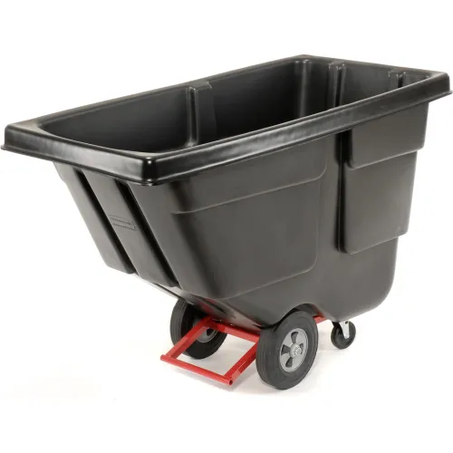 Rubbermaid® Heavy Duty Plastic Tilt Truck, 1/2 Cu. Yd. Cap, 450 Lbs ...