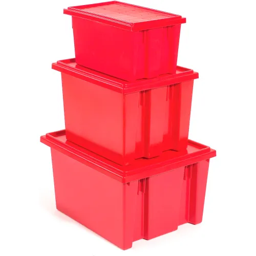 Global Industrial™ Plastic Attached Lid Shipping & Storage