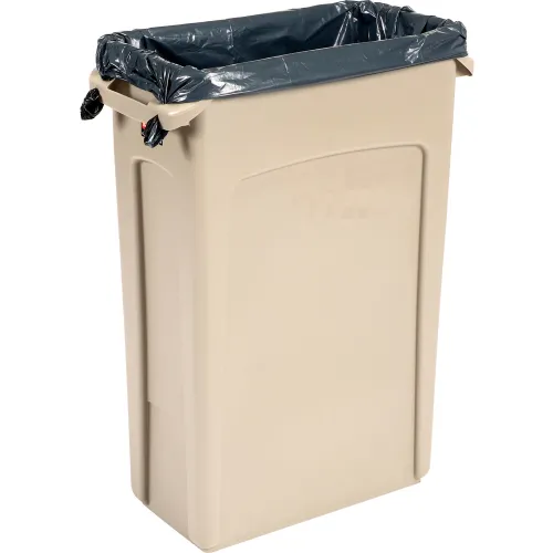 Rubbermaid Slim Jim 23 Gallon Beige Trash Container 3540-07-BGE