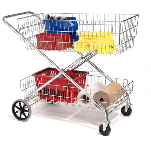 Global Industrial™ Service Cart w/2 Shelves, 1200 lb. Capacity, 48L x 30W  x 31H, Gray