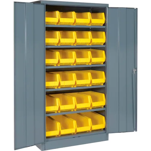 Bin Storage Cabinets with Removable Plastic Bins