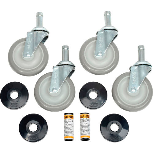 SWIVEL STEM SET 5X1.25 POLY CASTER W/BUMPER