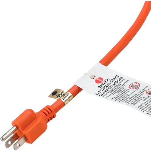 Global Industrial™ 50 Ft. Outdoor Extension Cord, 14/3 Ga, 15A, Orange