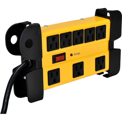 FL-210S3 8-Outlet Power Strip, 6' Cord 14/3C Lighted Switch 1200 Joule surge protector 15A 1875W ETL