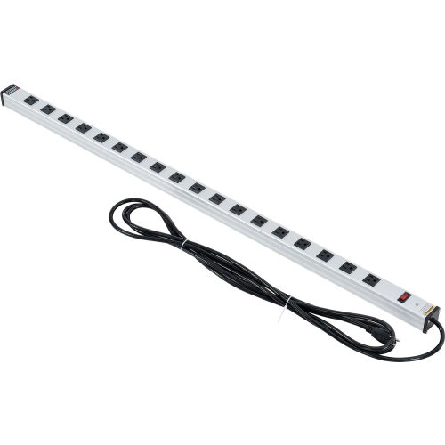 Global™ 48-in. 18 outlet Aluminum Power Strip with 15-ft Cord
																			