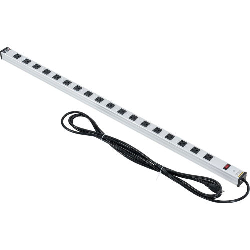 Global™ 48-in. 18 outlet Aluminum Power Strip with 15-ft Cord