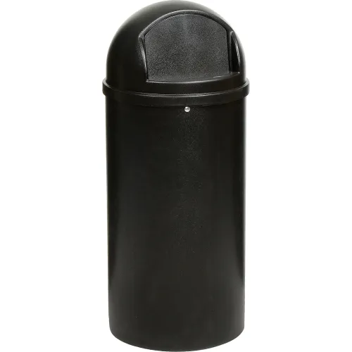 Commercial trash can Rubbermaid Marshall plastic, black