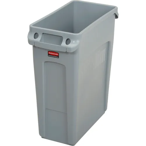 16 Gallon Skinny Plastic Home & Office Trash Can or Recycling Bin (4 Colors)