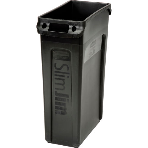 Rubbermaid® Slim Jim® 3540 Recycling Container, 23 Gallon - Black
																			