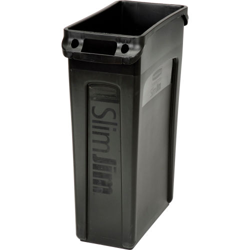 Rubbermaid® Slim Jim® 3540 Recycling Container, 23 Gallon - Black