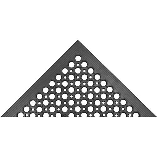 Akro Beveled Drain Step Classic 1/2" Anti-Fatigue/Anti-Slip Thick Floor Mat, 3' x 5' Black