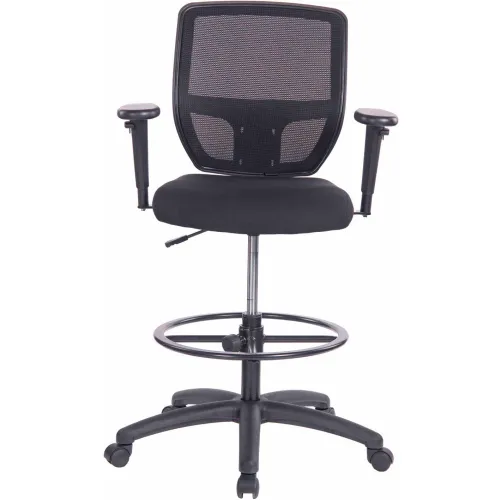 Interion® Mesh Back Task Stool, Black - Zuma