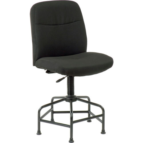 Big and Tall Stool - Fabric - Black