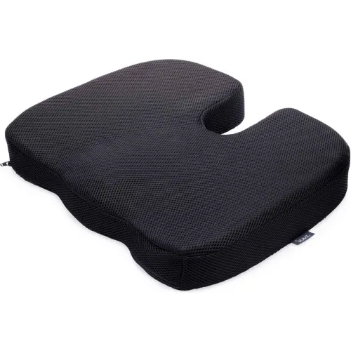 DMI® Premium Memory Foam Coccyx Seat Cushion, Black