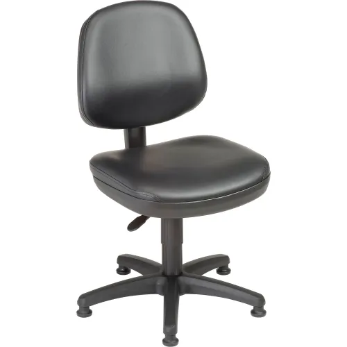 Interion® Antimicrobial Office Chair With Mid Back, Vinyl, Black