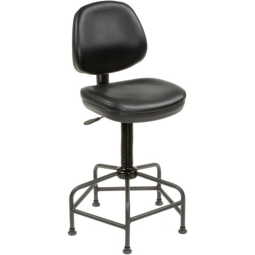 Interion&#174; Shop Stool with Antimicrobial Upholstery - Black
