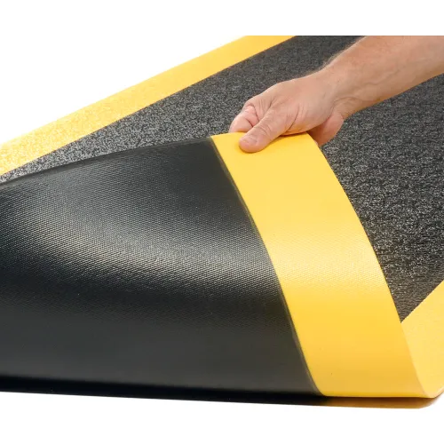 Buymats 20-263-0903-30006000 3 x 60 ft. Safety Soft Foot Mat Pebble Black & Yellow