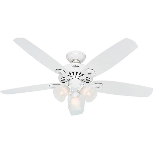 Hunter Fan Builder Plus 52" Indoor Ceiling Fan 53236 Snow White