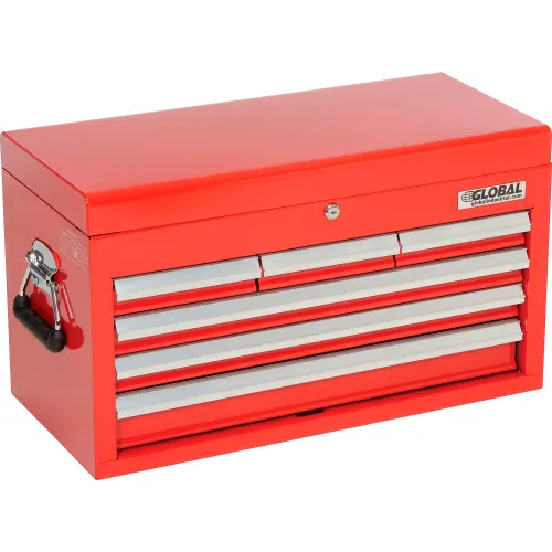 Global Industrial™ 25-15/16 x 12-1/16 x 14-3/4 6 Drawer Red Tool Chest