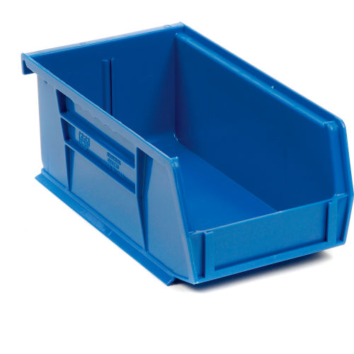 Quantum Plastic Stacking Bin QUS220 41/8 x 73/8 x 3 Blue Pkg Qty 12