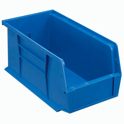 Quantum Plastic Stacking Bin QUS230 51/2 x 107/8 x 5 Blue Pkg Qty 12