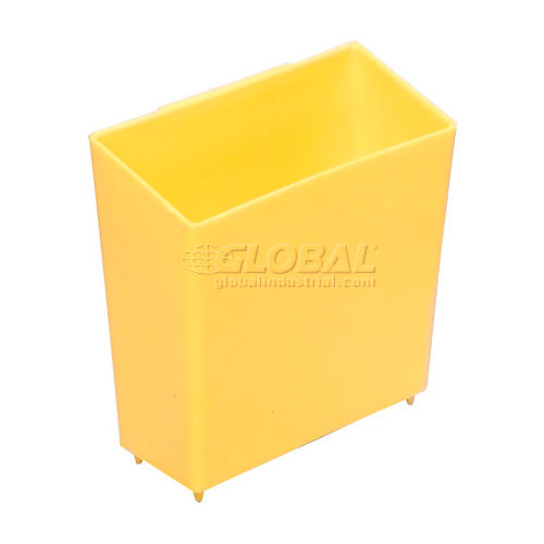 Global Industrial™ Little Bin For Plastic Bins 4 x 2 x 4 Yellow Pkg
