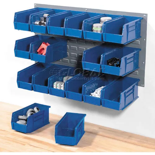 Hanging Storage Bins on Wall Panel Racks Inventory Shelves Supply Room  Quantum