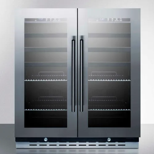 SummitBuiltIn Undercounter Dual Zone Wine & Beverage Cooler W/Locks