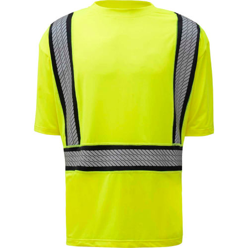 GSS Safety Class 2 Onyx Two-Tone Anti-Snag T-Shirt w/Segment Tape-Lime-XL