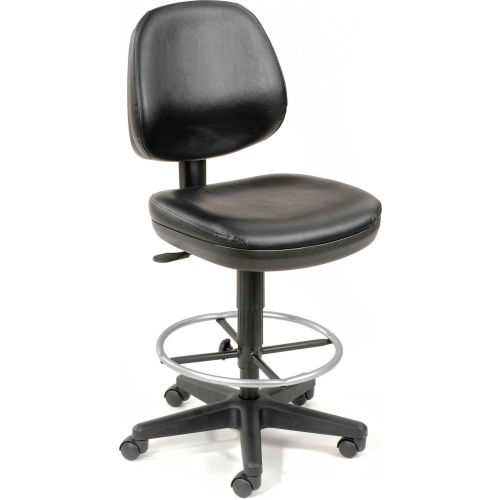 Industrial Vinyl Upholstered Stool